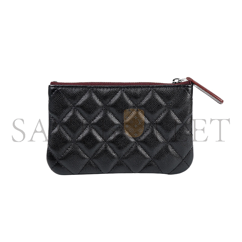 Ch**el small zipped pouch caviar leather ap4020 (15*9.5*1cm)